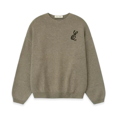 FEAR OF GOD ESSENTIALS Waffle Crewneck Sweater "Homestead Heather"