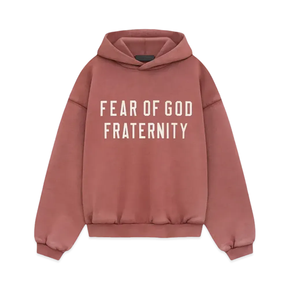 FEAR OF GOD Essentials Kids Heavy Fleece Hoodie "Crimson"