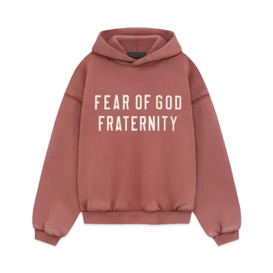 FEAR OF GOD Essentials Kids Heavy Fleece Hoodie "Crimson"