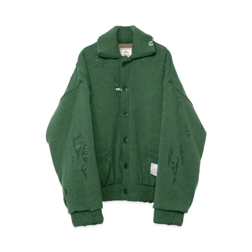 Maison MIHARA YASUHIRO Padded Knit Cardigan "Green"