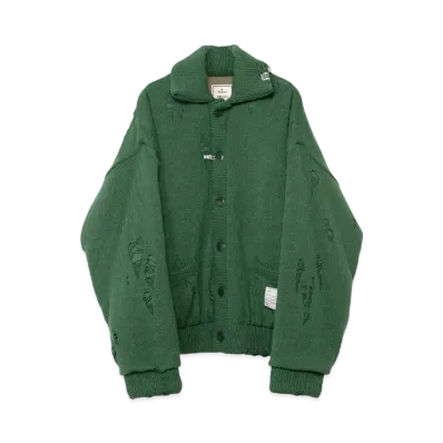 Maison MIHARA YASUHIRO Padded Knit Cardigan "Green"
