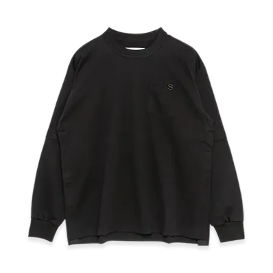 sacai S Cotton Jersey L/S T-Shirt "Black"