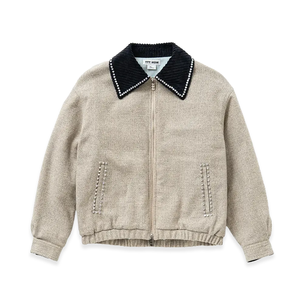 TTT MSW Big Collar Work Jacket W/ Bijou "Grey"