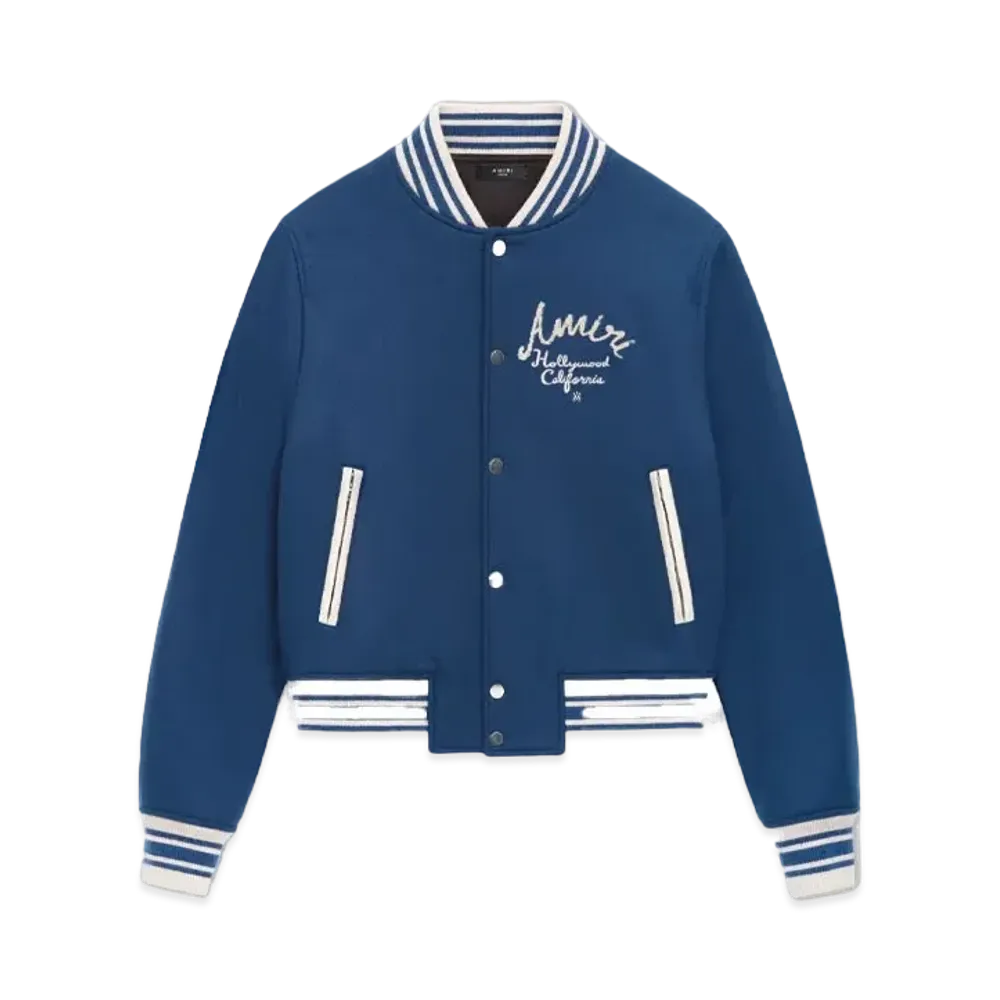 AMIRI Hollywood Bomber Jacket "Dusty Blue"