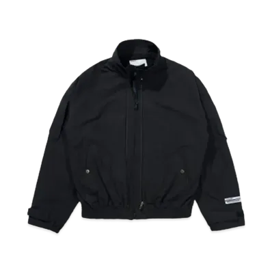 Poliquant THE DEFORMED BRUSHING BACK FLIGHT JACLET / THE PADDING HOODED VEST "BLACK"