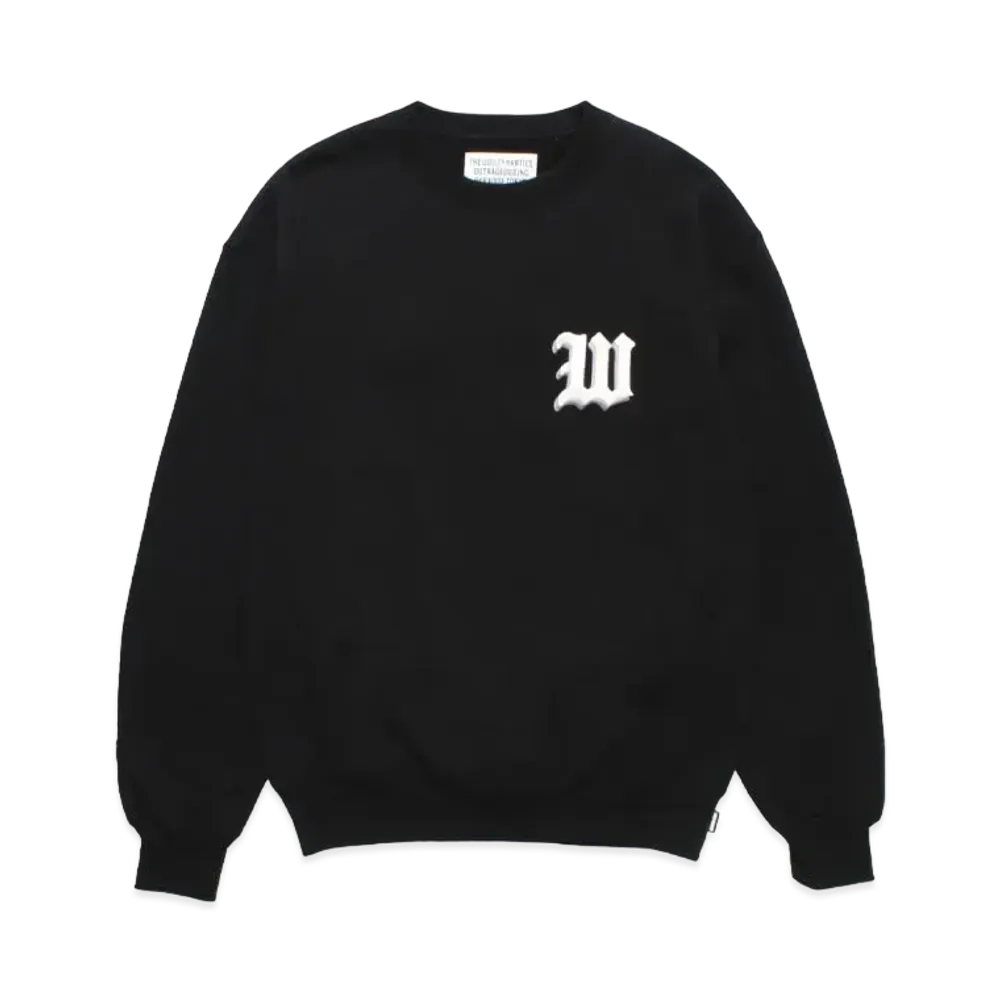 WACKO MARIA Middle Weight Sweat Shirt "Black"