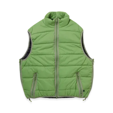 DAIWA PIER39 Tech Reversible Climbers Puff Vest "Green x Black"