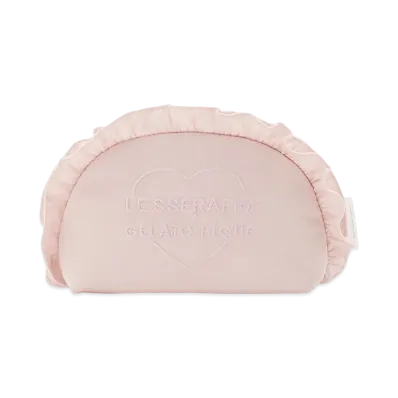 GELATO PIQUE x LE SSERAFIM Satin Frill Pouch "Pink"