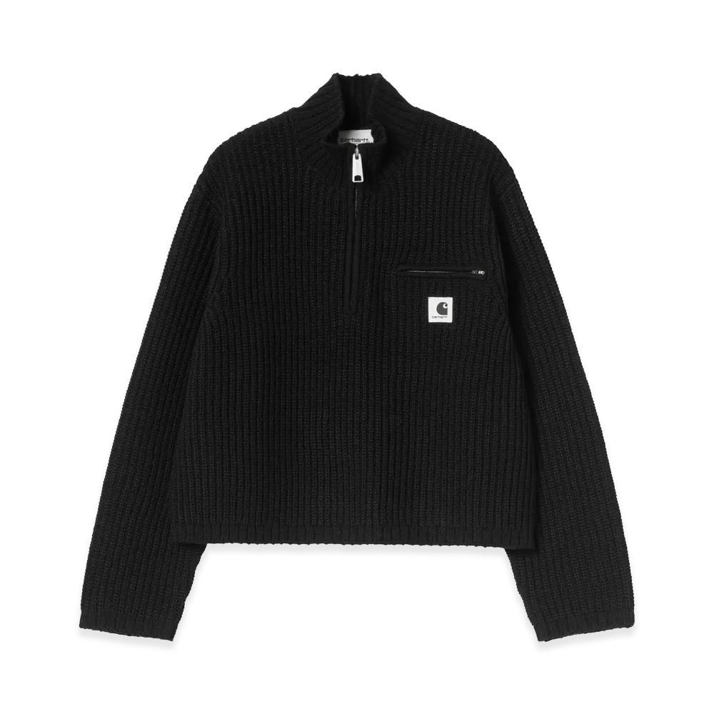 Carhartt WIP Women's Detroit Half Zip Sweater "Black"