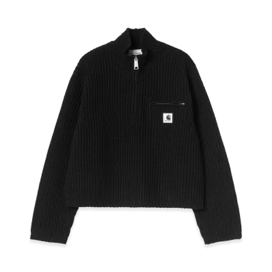 Carhartt WIP Women's Detroit Half Zip Sweater "Black"
