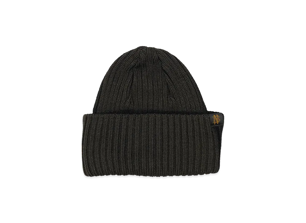 COMME des GARCONS HOMME x BATONER Wool Worsted Rib Bleach Treated "Black"