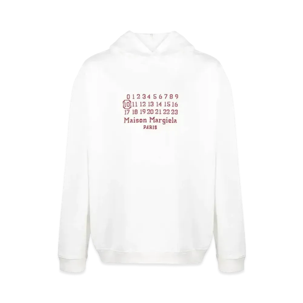 Maison Margiela Logo Embroidery Hoodie "White"