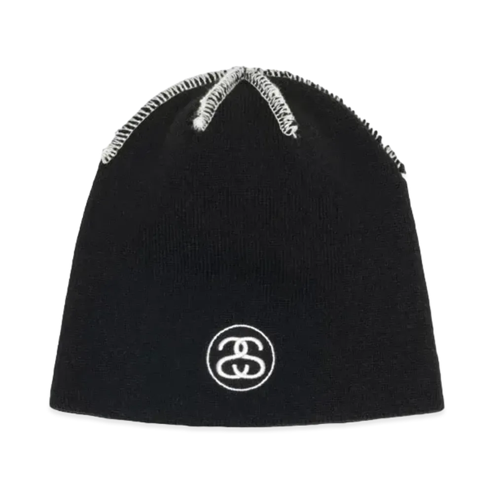 Stussy Skullcap Exposed Stitch "Black"