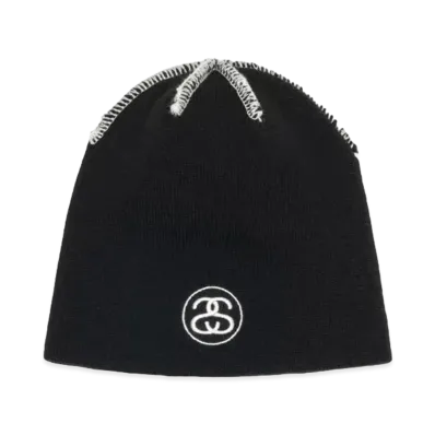 Stussy Skullcap Exposed Stitch "Black"