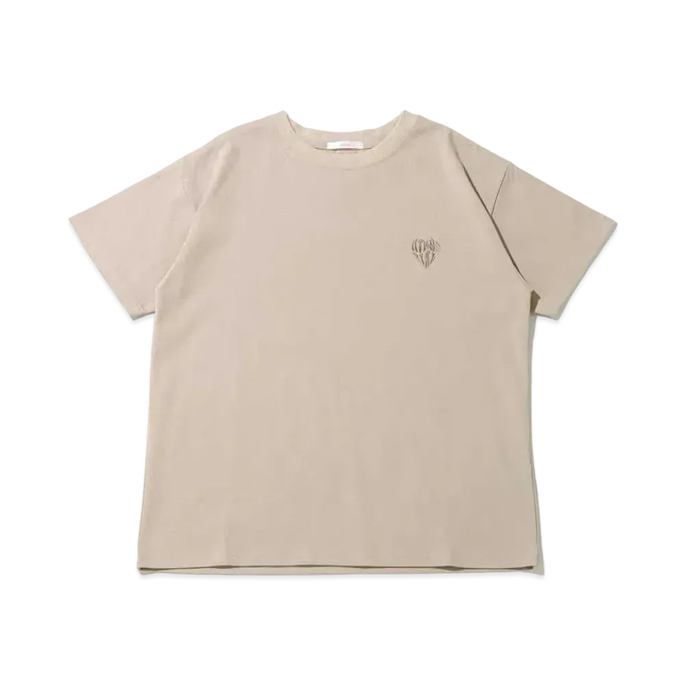 atmos pink Heart Logo Embroidery T "Beige"