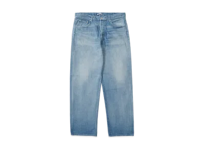 AURALEE Selvedge Faded Light Denim Wide Pants "Light Indigo"