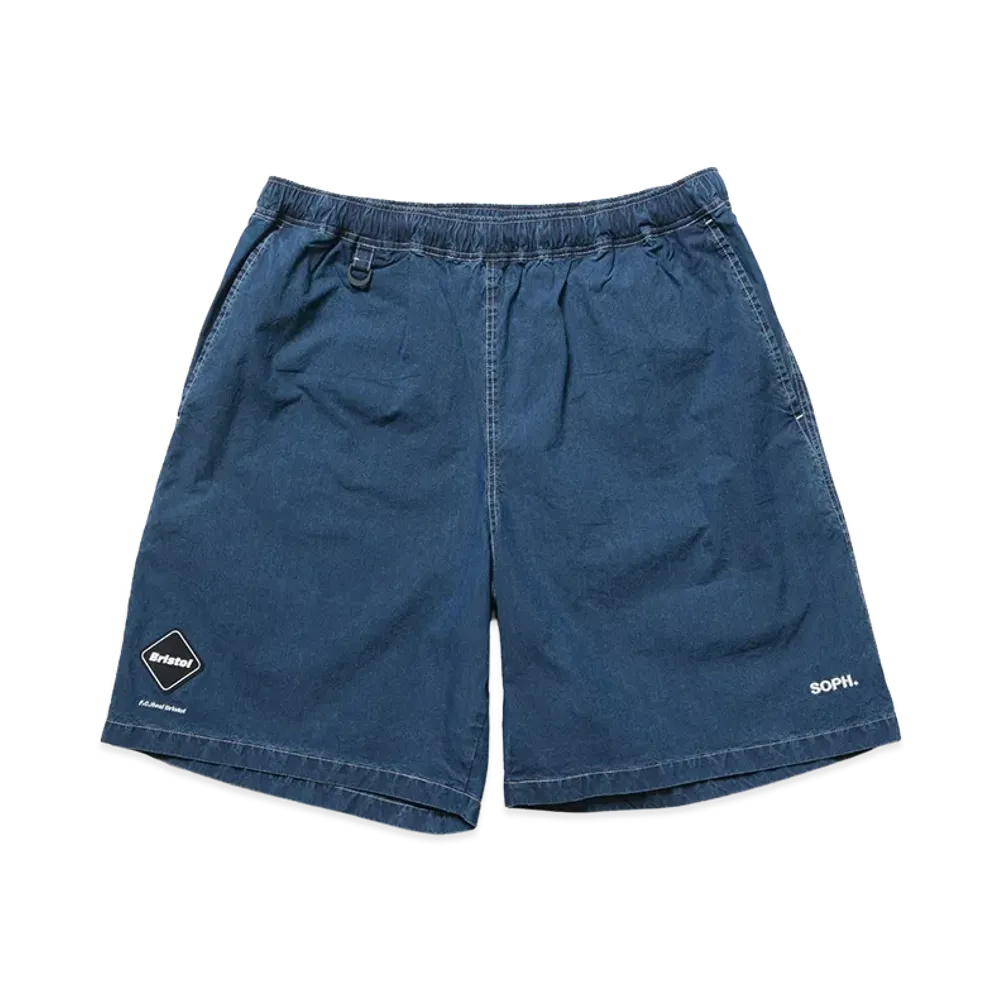 F.C.Real Bristol Washed Crisp Denim Easy Shorts "Indigo"