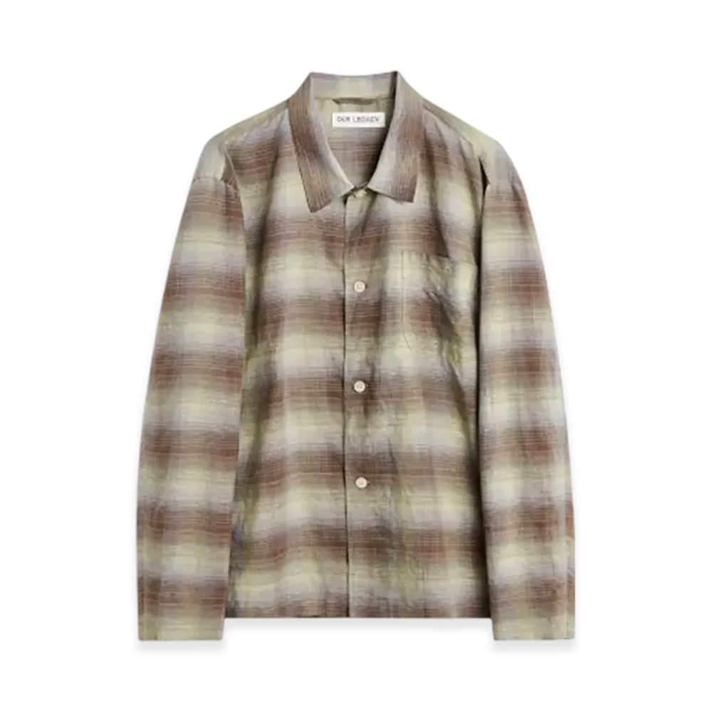 OUR LEGACY Box Shirt "Murky Static Summer Weave"