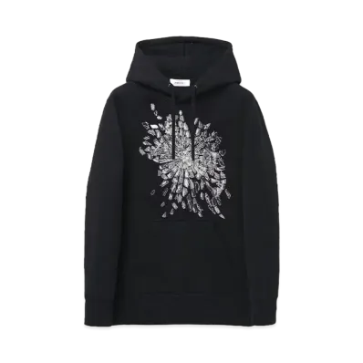 Alexander McQUEEN Smashed Glass Hooded Sweatshirt "Black"