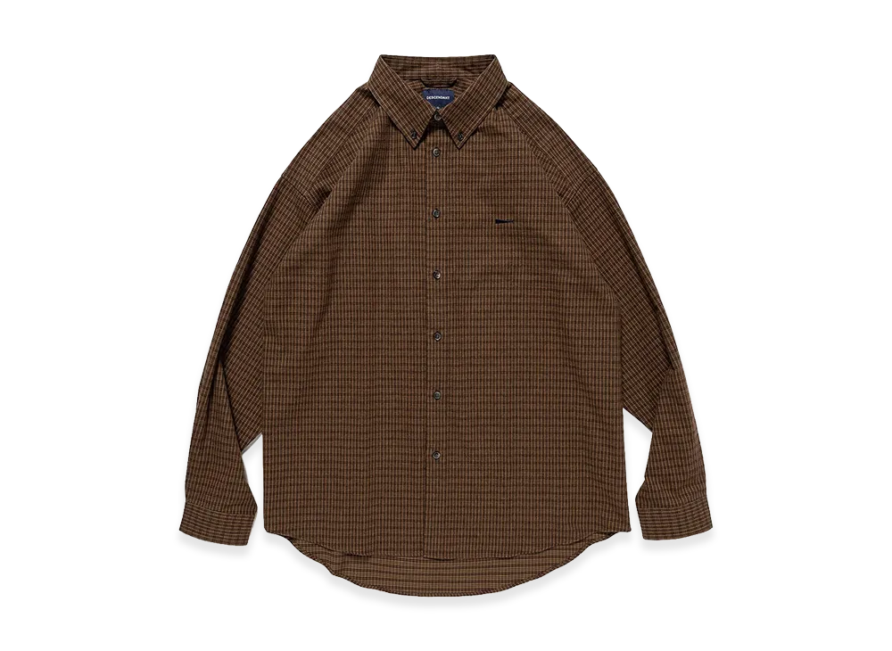 DESCENDANT Kennedy's Plaid LS Shirt "Brown"