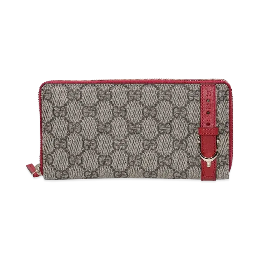GUCCI Micro Guccisima Zip Around Long Wallet "Red"