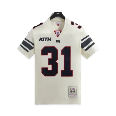 Kith x the NFL: Giants Mitchell x Ness Jason Sehorn Jersey "Sandrift"