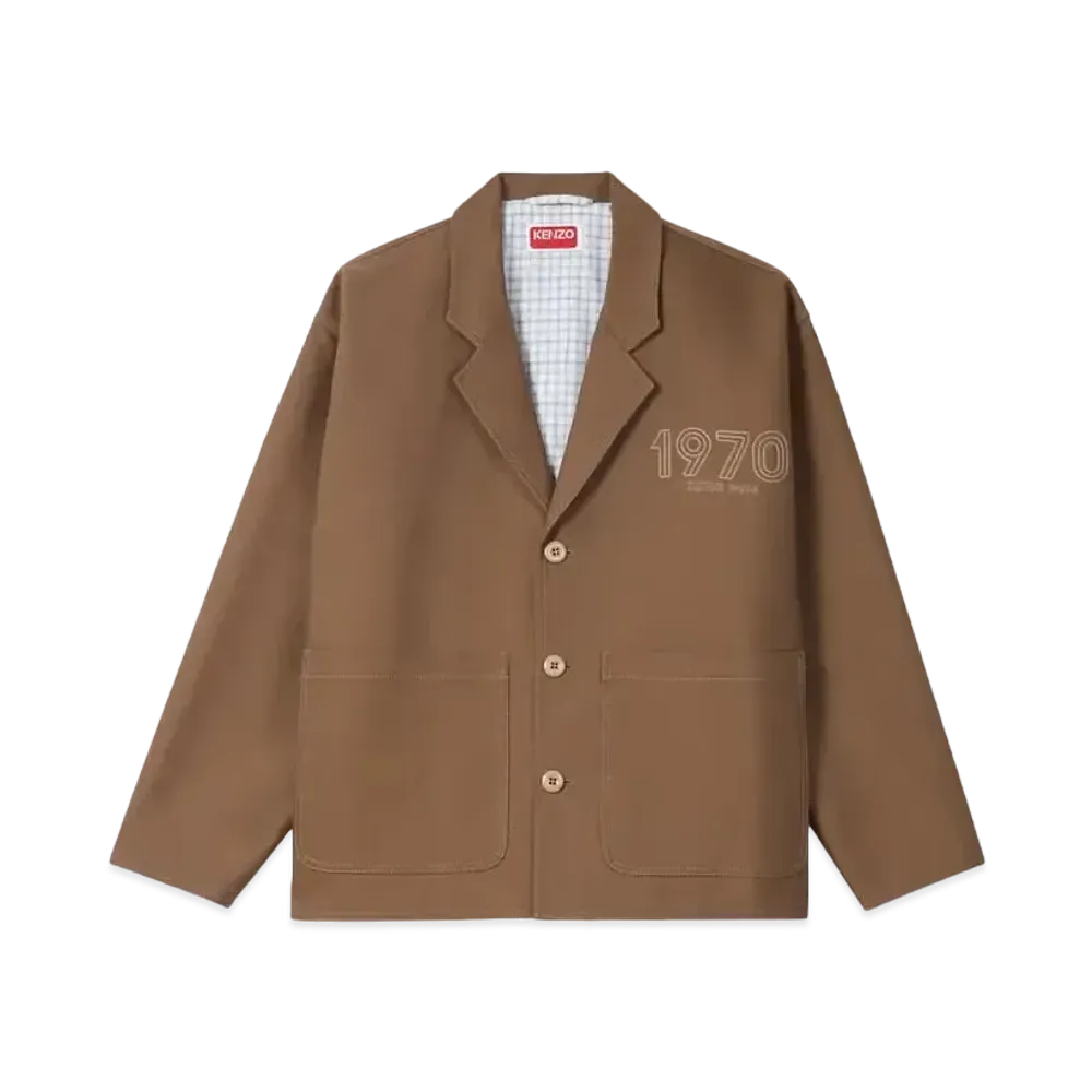 KENZO 'Archive 1970' Embroidery Workwear Jacket "Tabac"
