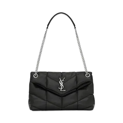 Saint Laurent Puffer Small Bag In Quilted Lambskin "Black"