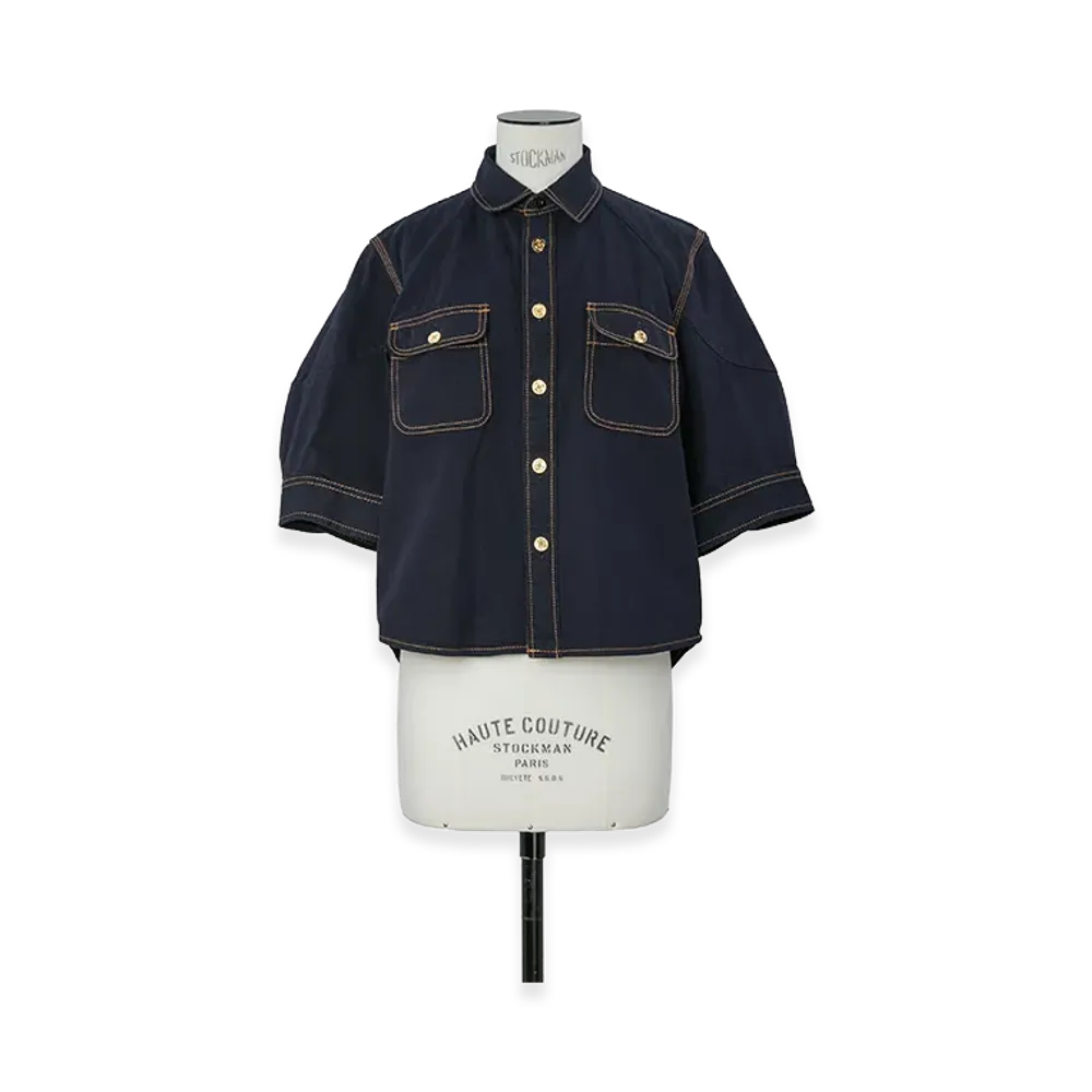 sacai Women's Denim Shirt "Navy"