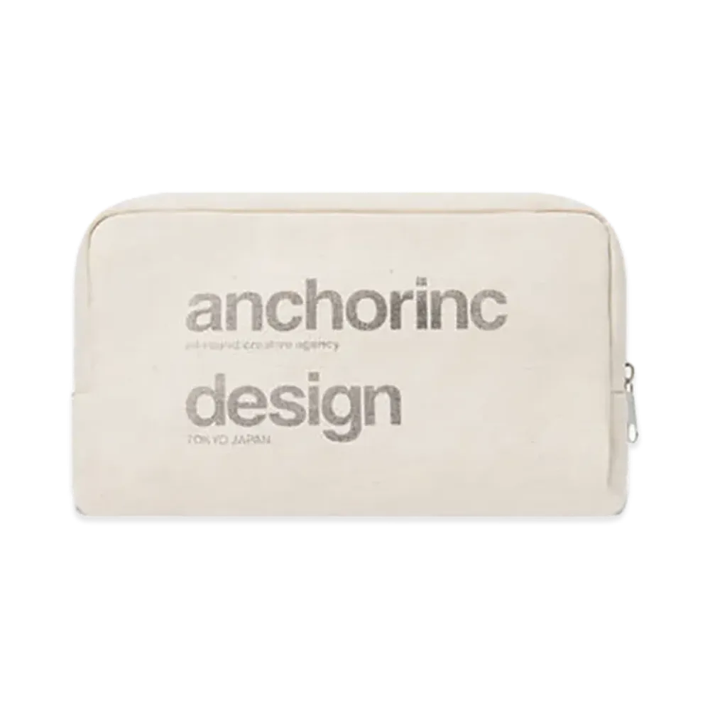Mercedes Anchor inc. Fabric Logo Mini Pouch "Natural"