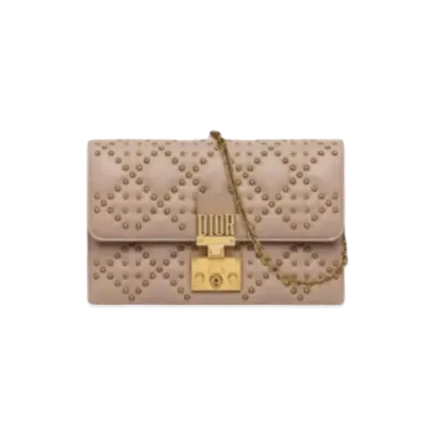Dior Cannage Pattern Lambskin Wallet "Pink"