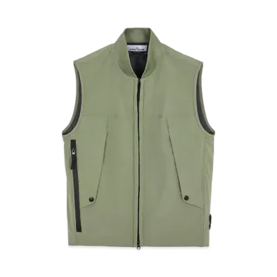 Stone Island G0121 Soft Shell-R_E.DYE Technology In Recycled Polyester With PRIMALOFT Insulation Technology "Musk Green"