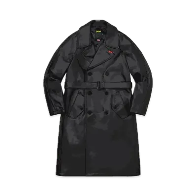 Supreme x Schott Leather Trench Coat "Black"