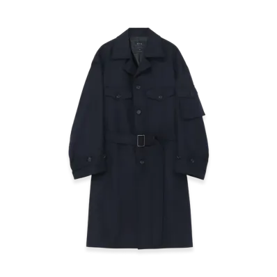 S'YTE Wool Surge Oversized Military Coat "Navy"