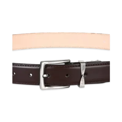 Paul Smith Twisted Loop Logo Leather Belt "Burgandy"