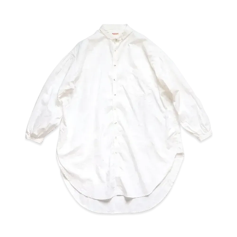 KAPITAL BROADVER BUTTON DOWN GIANT SHIRT "White"