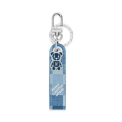 Louis Vuitton Key Holder & Bag Charm LV Louis Bear Dragonne "Blue"