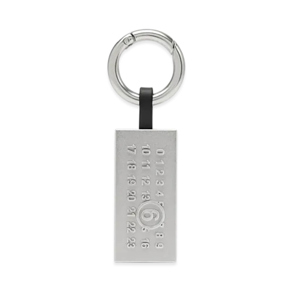 MM6 Maison Margiela Numeric Tag Keyring "Black"