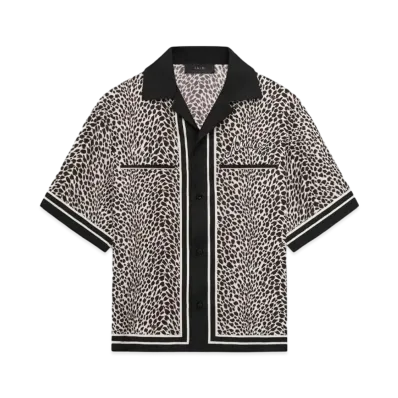 AMIRI MA Leopard Bowling Shirt "Black Birch"