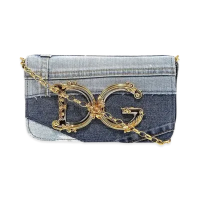 Dolce&Gabbana DG Girls Clutch Denim Patchwork & Smooth Calfskin "Blue"
