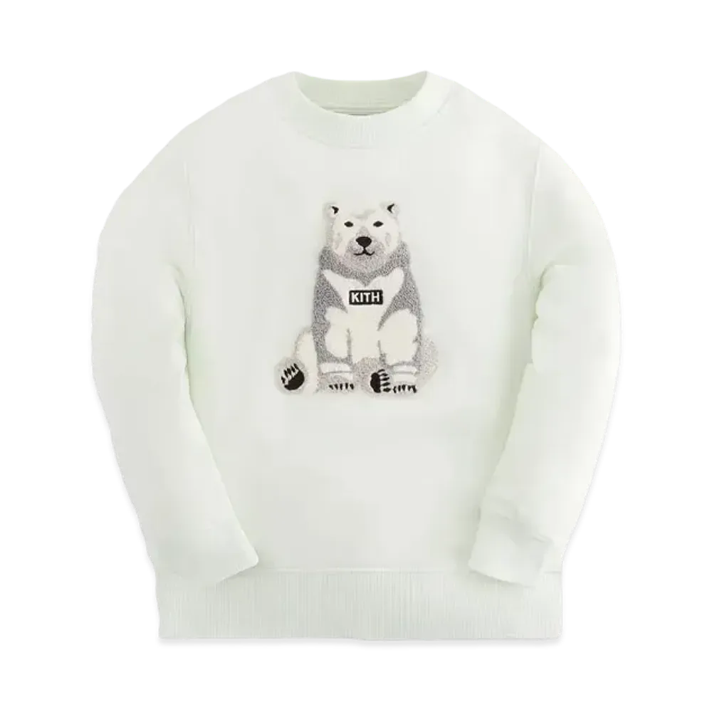Kith Kithmas Kids Polar Bear Crewneck "Chalk"