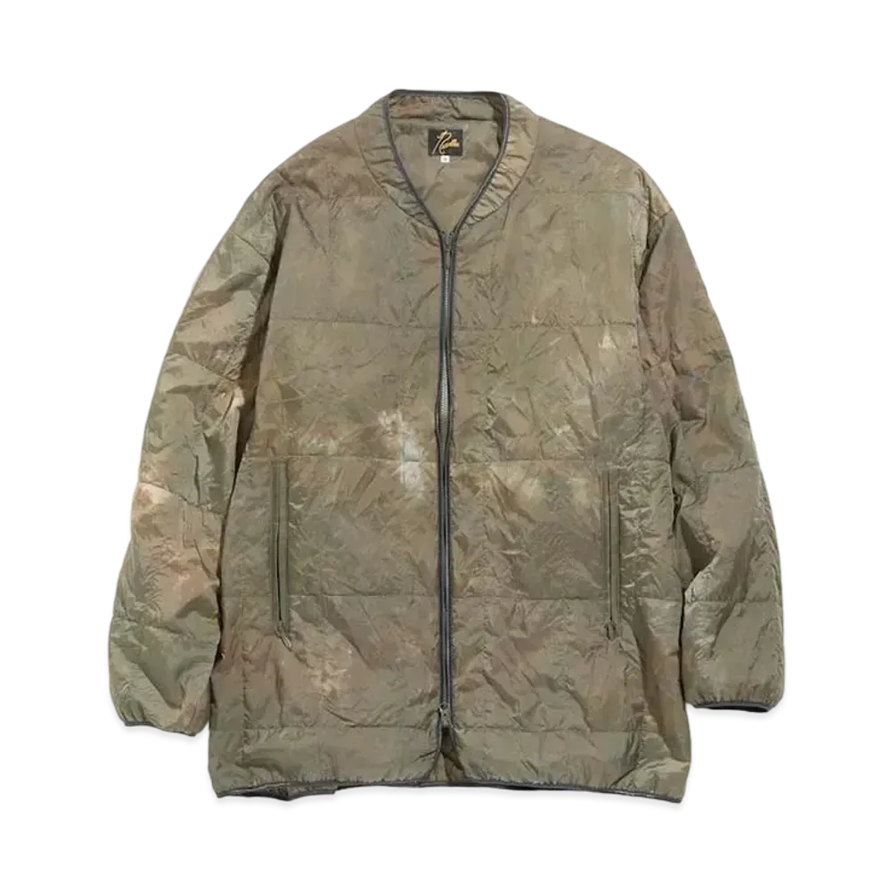 Needles PIPING QUILT JACKET - NYLON RIPSTOP / UNEVEN DYE "Olive"