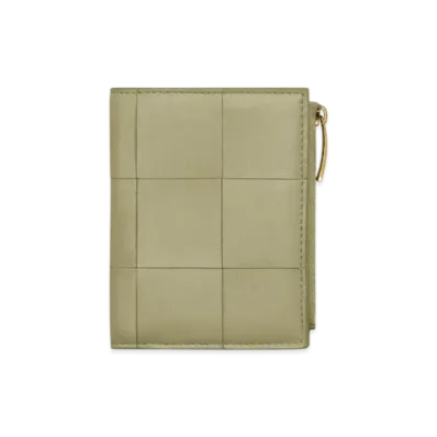 Bottega Veneta Cassette Small Bi-Fold Wallet "Travertine"