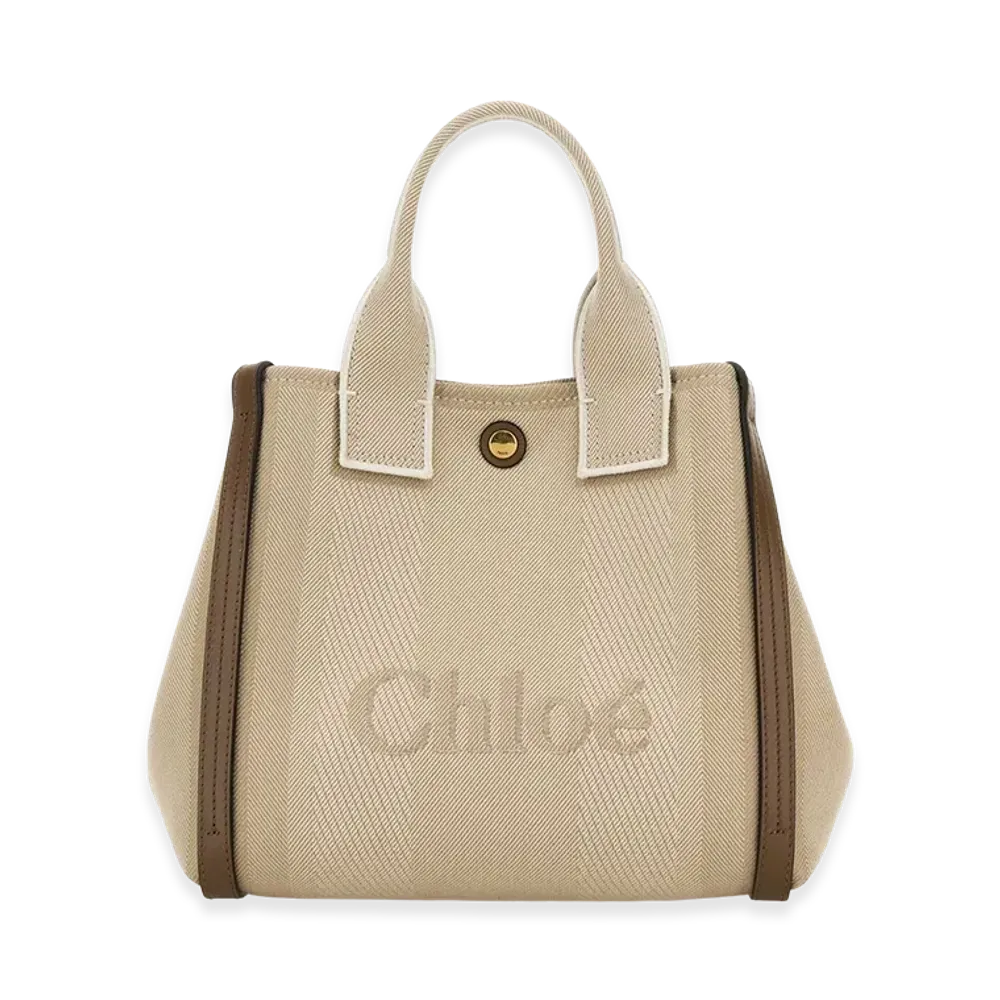 Chloe Women's Canvas Small Chloa Carry Shopping Bag "Beige"