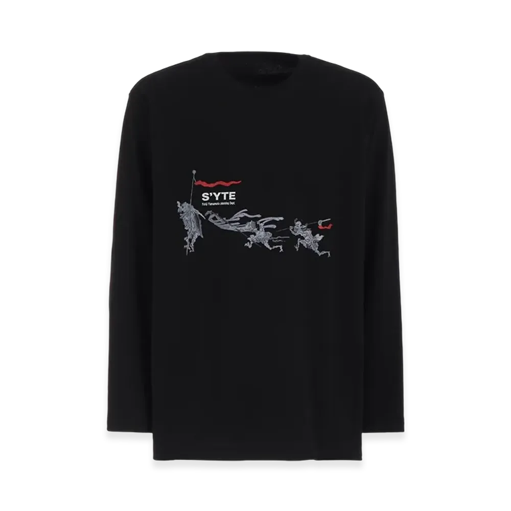 S'YTE Three Demons Graphic Long-Sleeved T-Shirt "Black"
