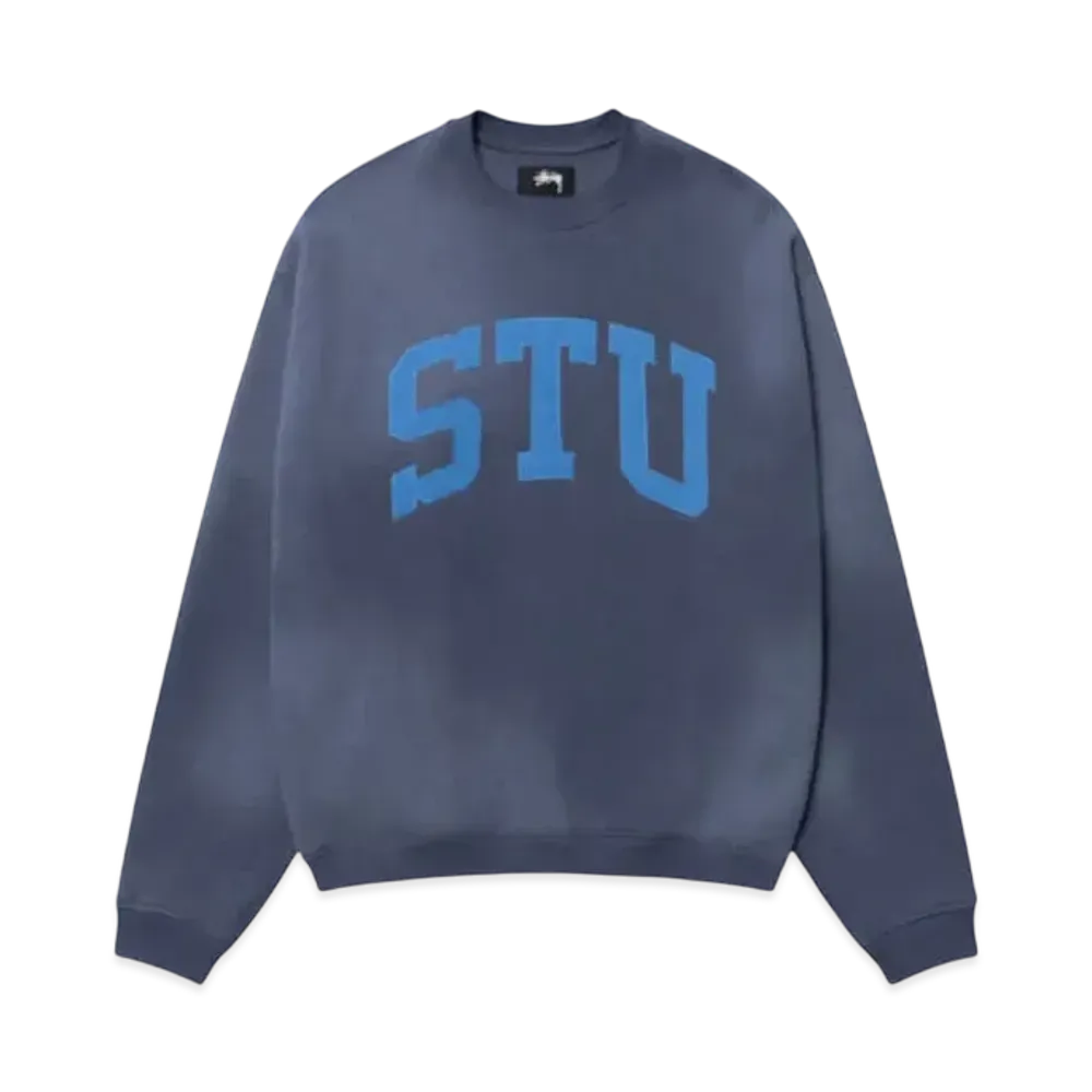 Stussy Stu Applique Crew "Blue"