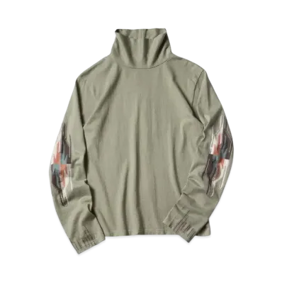 KAPITAL Ortega High Neck Long Tee "Green"