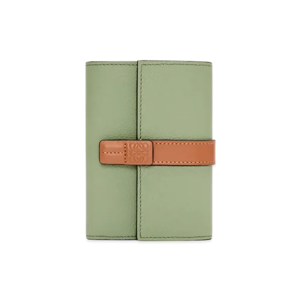 LOEWE Vertical Wallet Small "Rosemary/Tan"