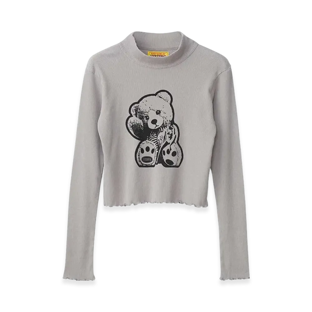 HYSTERIC GLAMOUR Lady Bear Short T-Shirt "Gray"