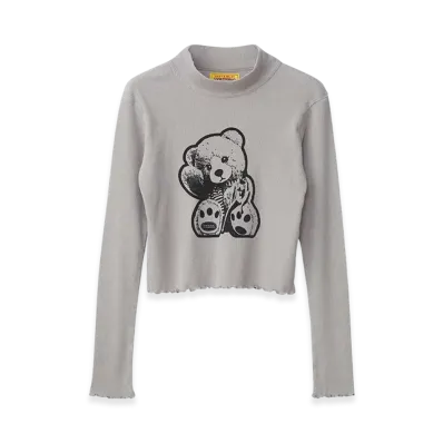 HYSTERIC GLAMOUR Lady Bear Short T-Shirt "Gray"